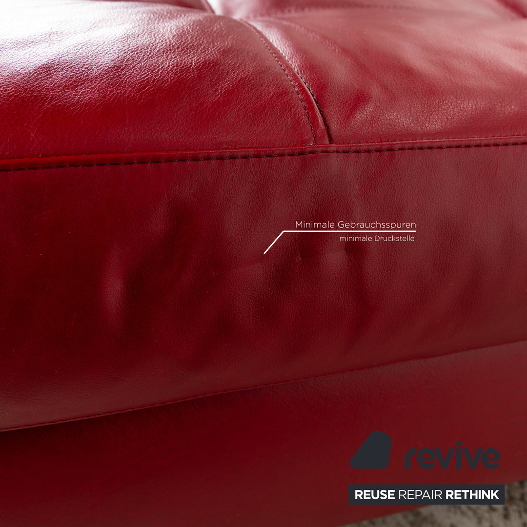 Natuzzi Osaka Leder Liege Rot