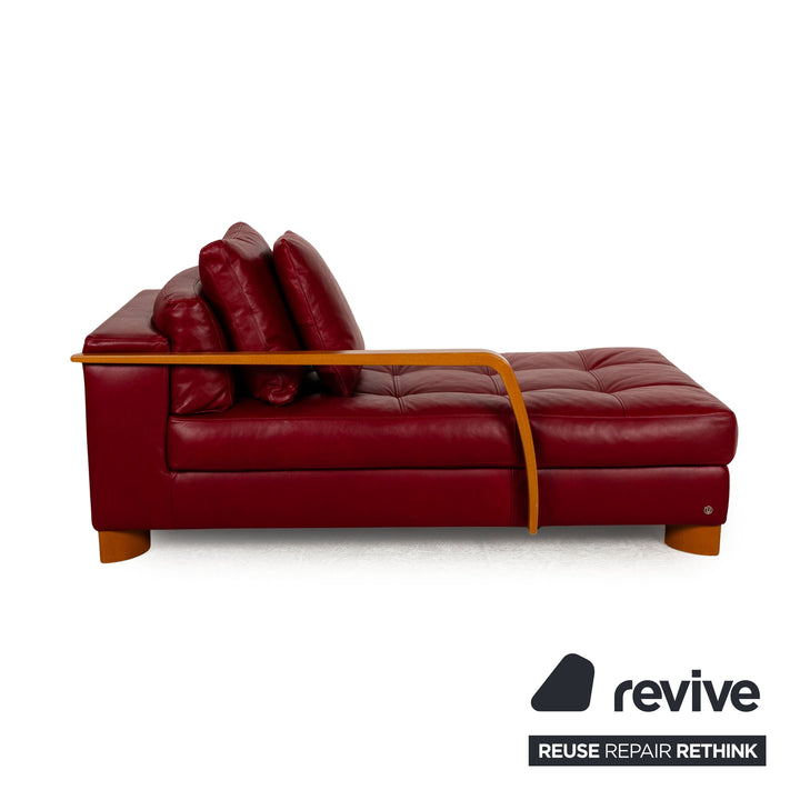 Natuzzi Osaka Leder Liege Rot