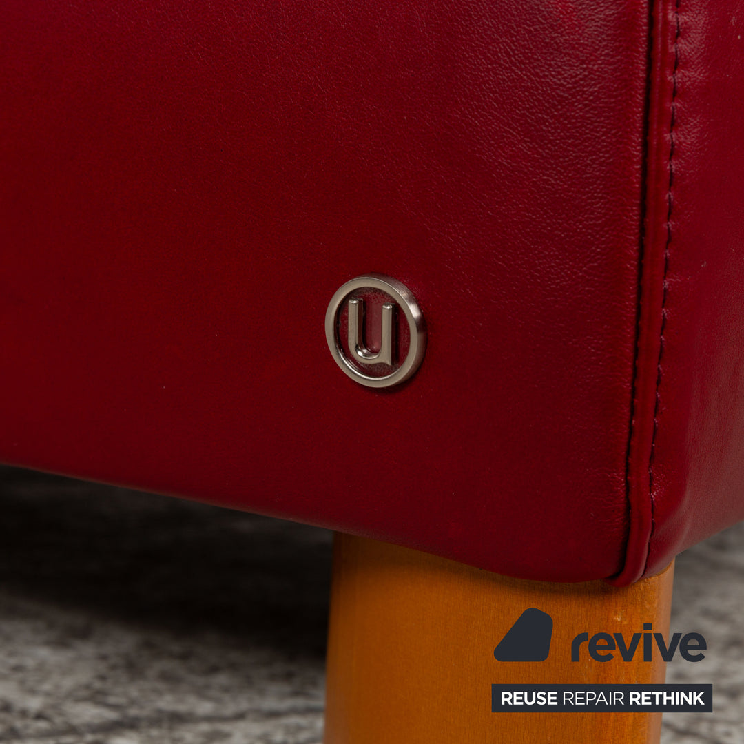 Natuzzi Osaka Leder Liege Rot