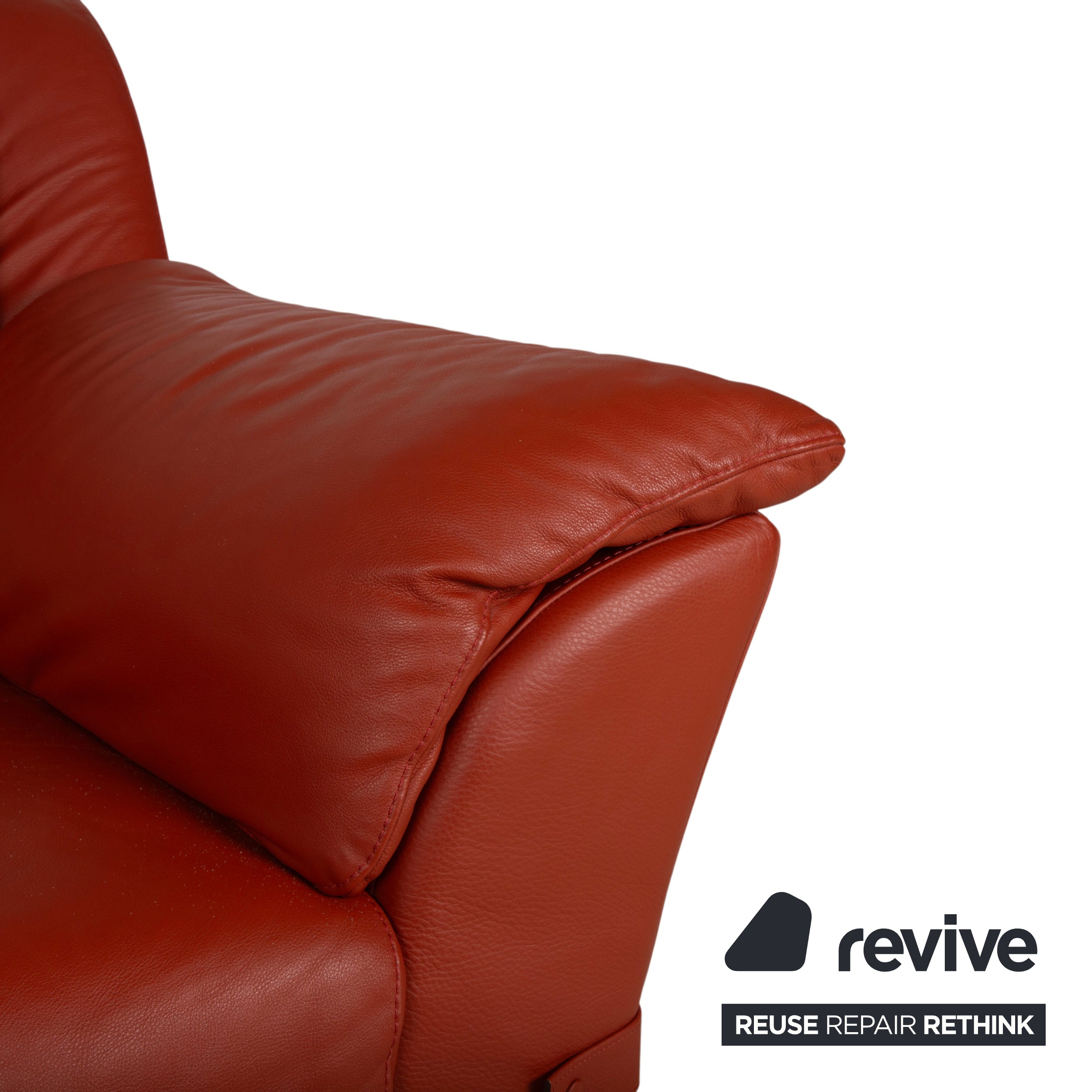 Natuzzi Sessel Leder Rot