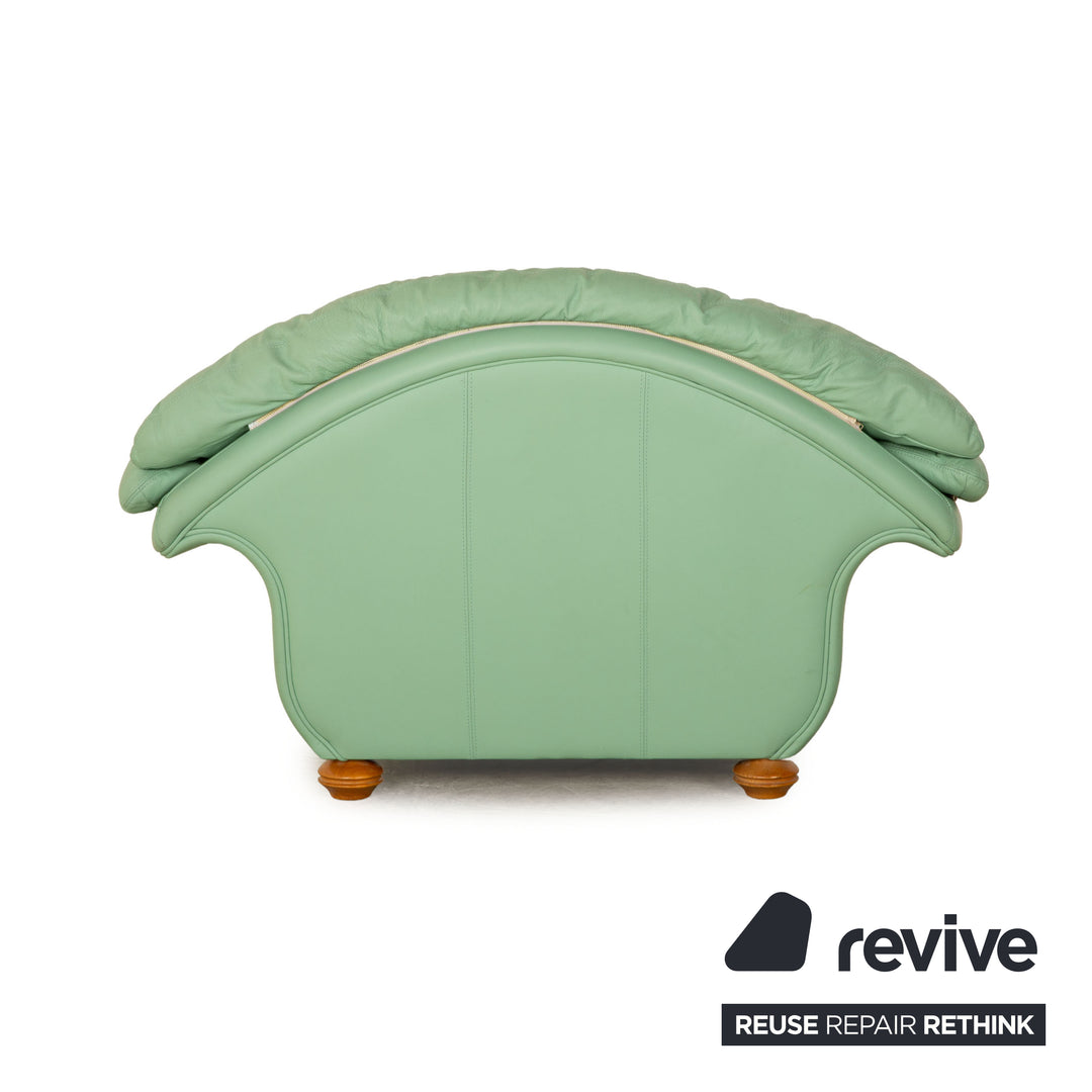Nieri Divani Leather Armchair Green Mint