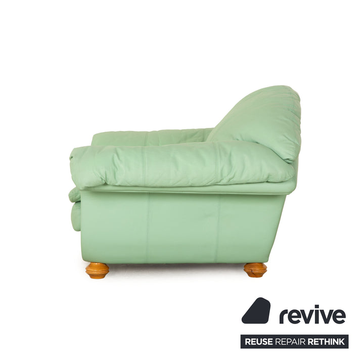 Nieri Divani Leather Armchair Green Mint