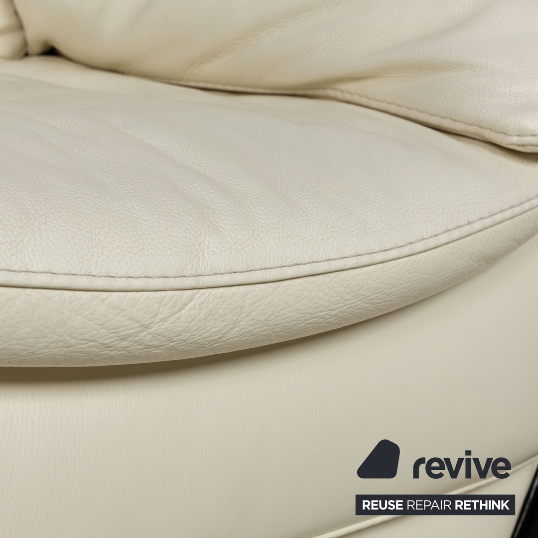 Nieri leather armchair cream