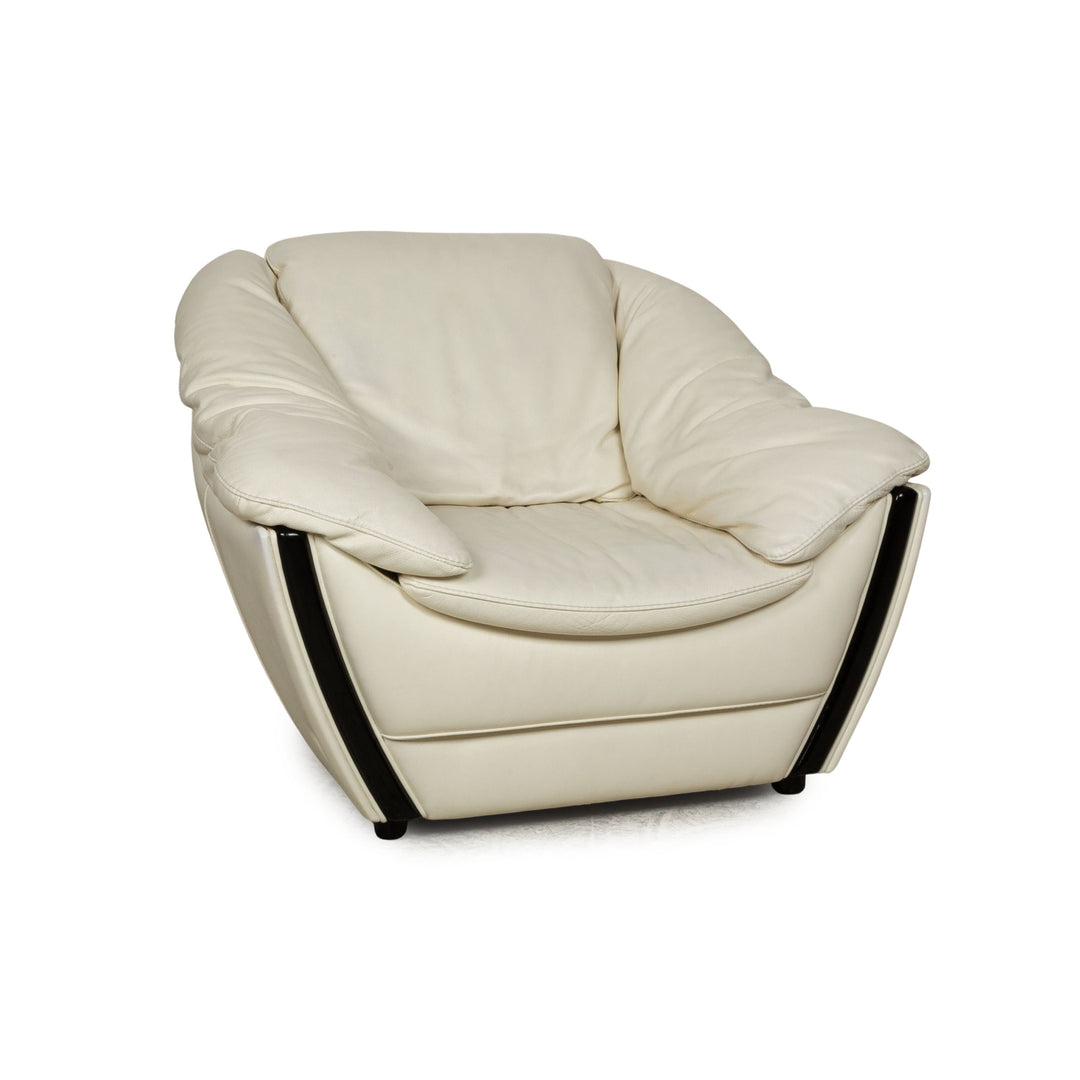 Nieri leather armchair cream
