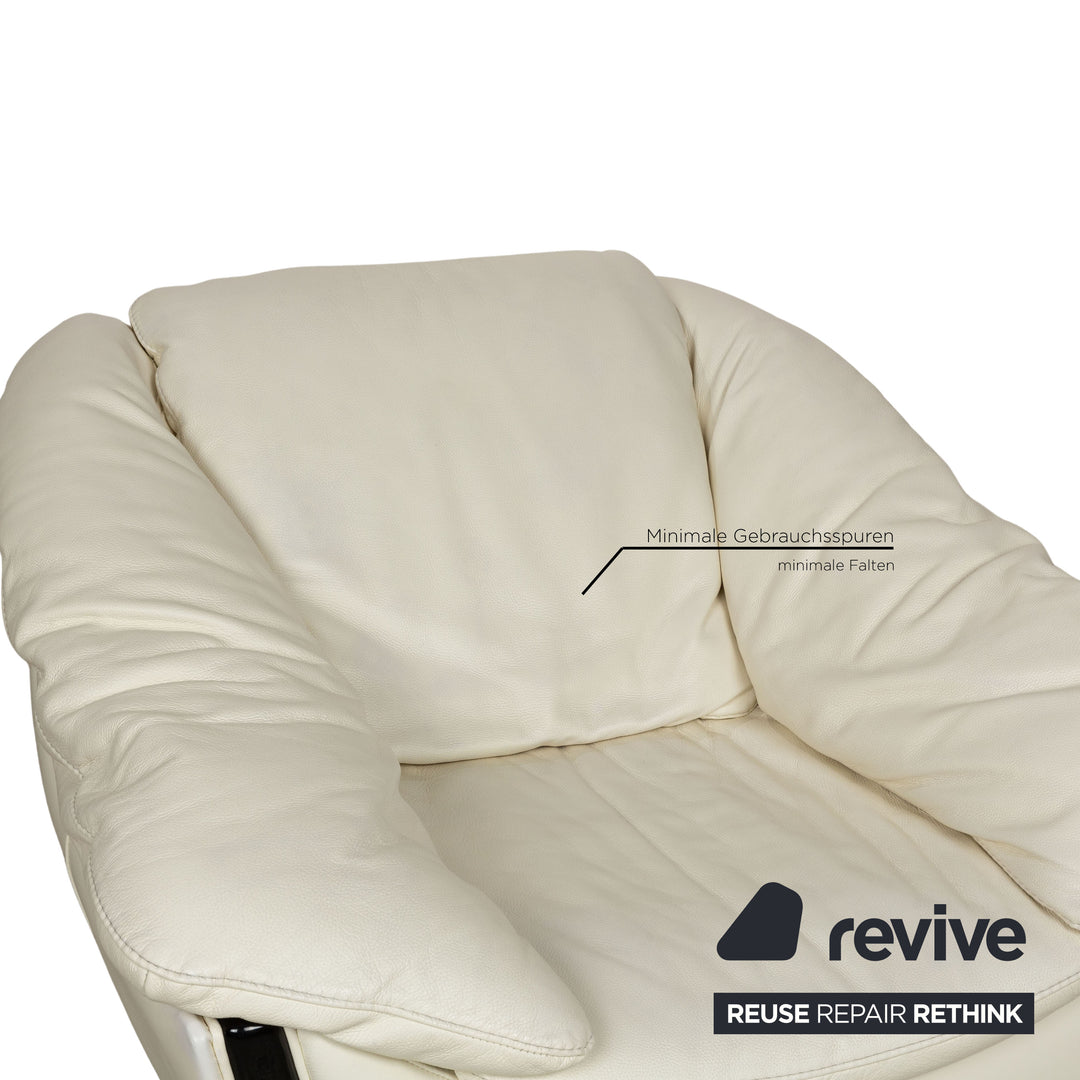 Nieri leather armchair cream