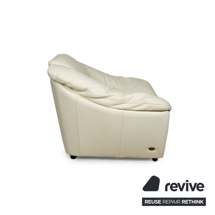 Nieri leather armchair cream
