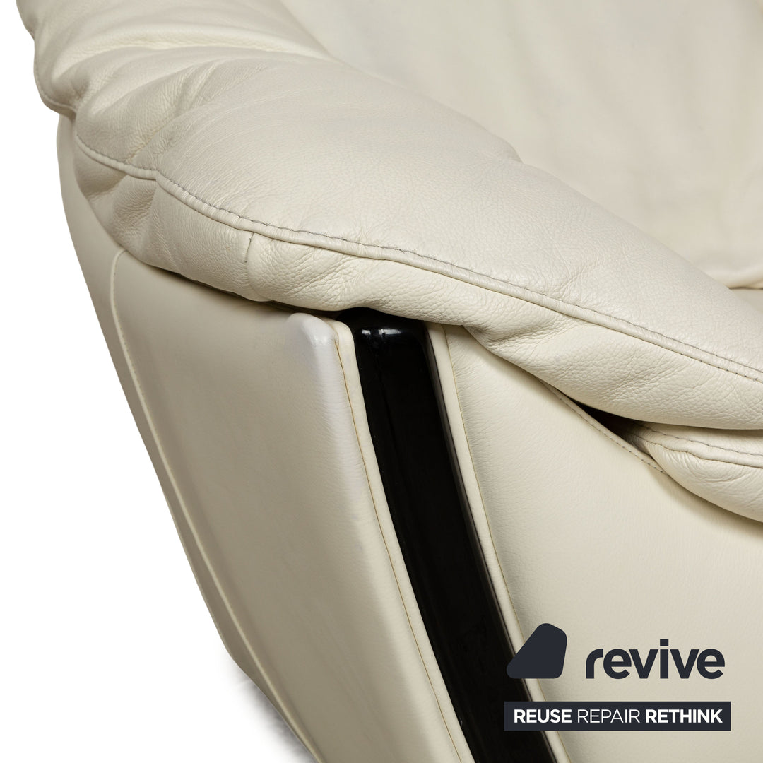 Nieri leather armchair cream