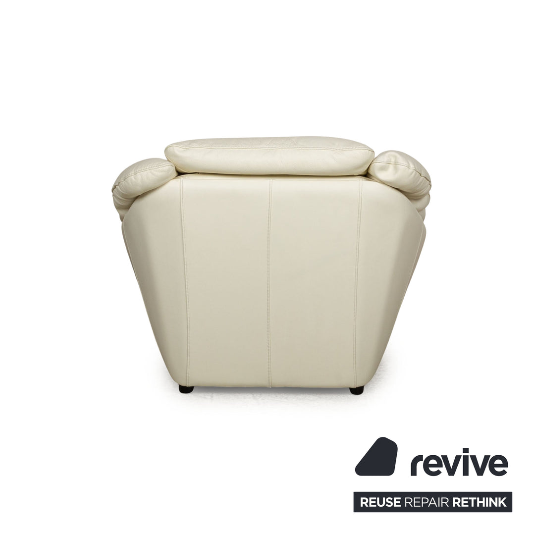 Nieri leather armchair cream