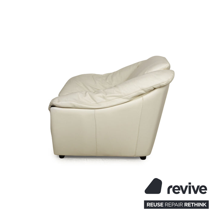 Nieri leather armchair cream