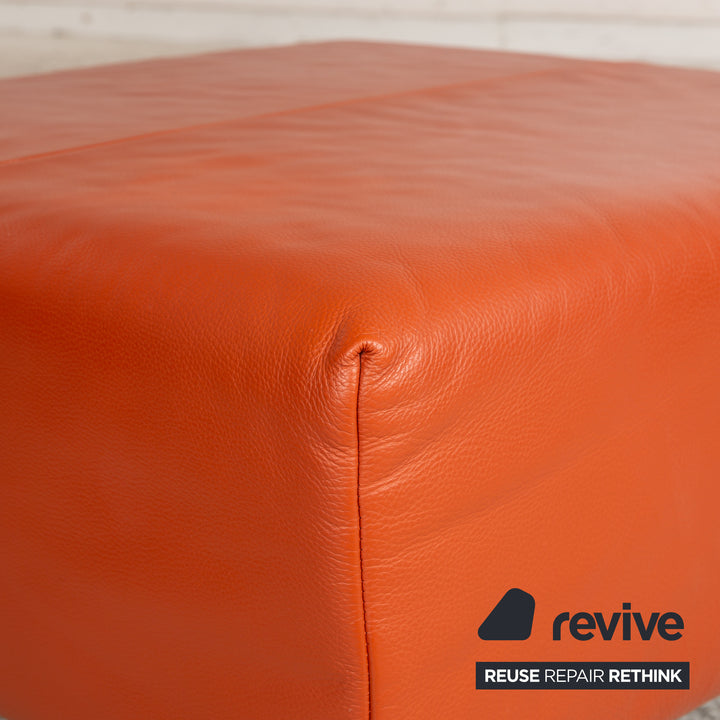 Tabouret en cuir Now by Hülsta orange