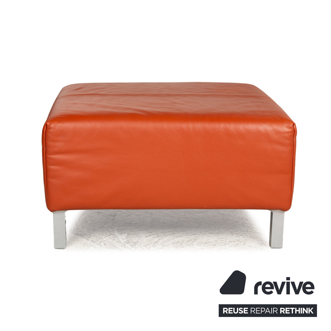 Tabouret en cuir Now by Hülsta orange