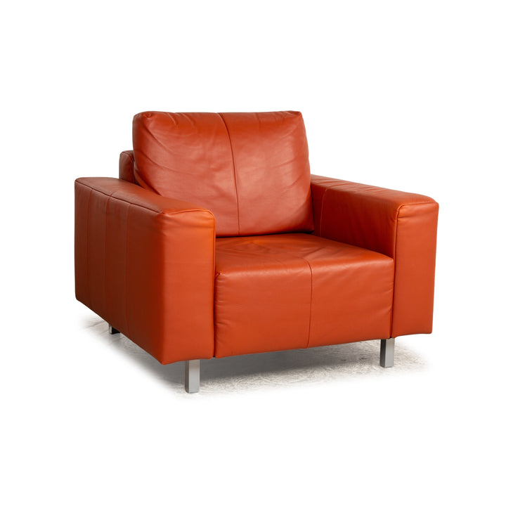 Now by Hülsta Leder Sessel Orange