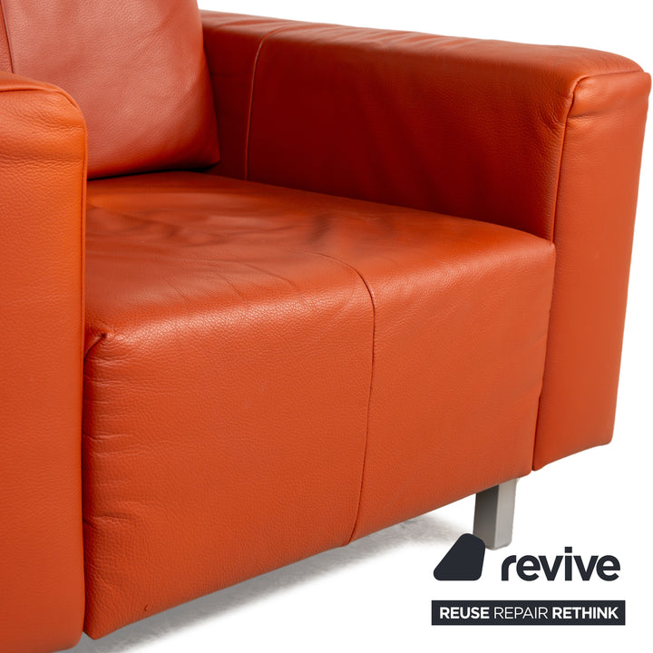 Now by Hülsta Leder Sessel Orange