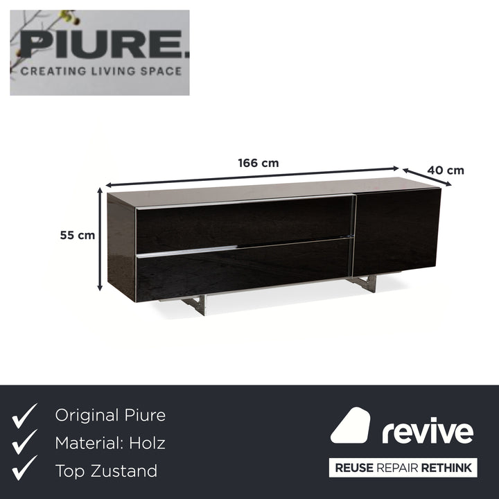 Buffet en bois Piure Nex noir