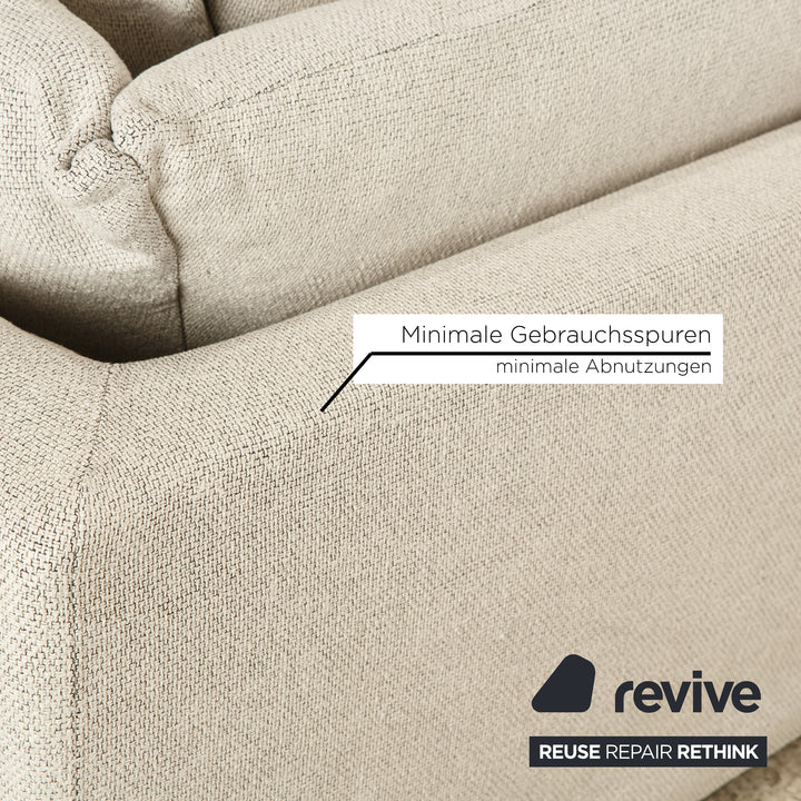 Poliform Bristol fabric corner sofa light grey sofa couch