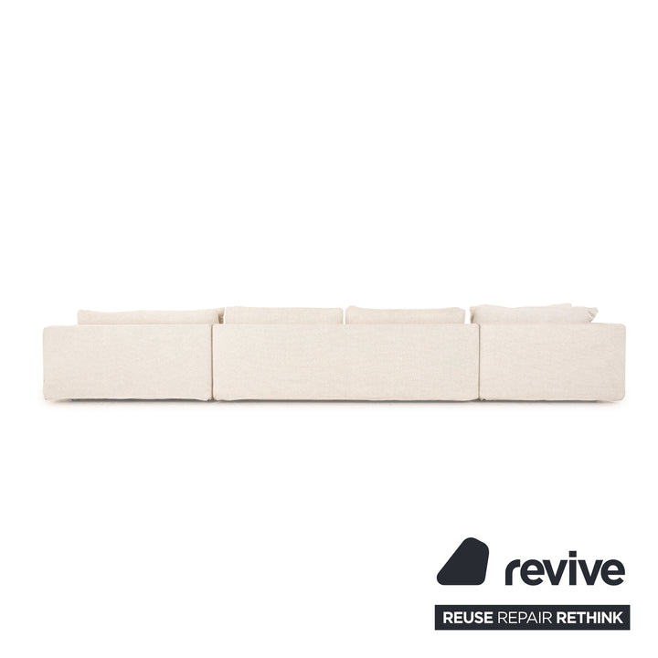 Poliform Bristol fabric corner sofa light grey sofa couch