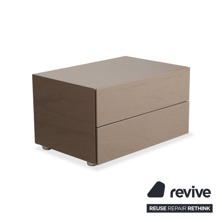 Poliform Dream Garnitur Holz 2x Sideboard Taupe Nachttisch