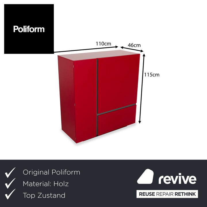 Poliform Free Holz Sideboard Rot