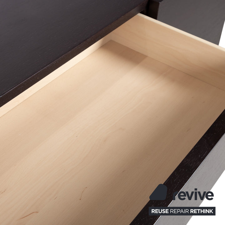 Poliform Free Sideboard Dark Brown Wood Manual Function