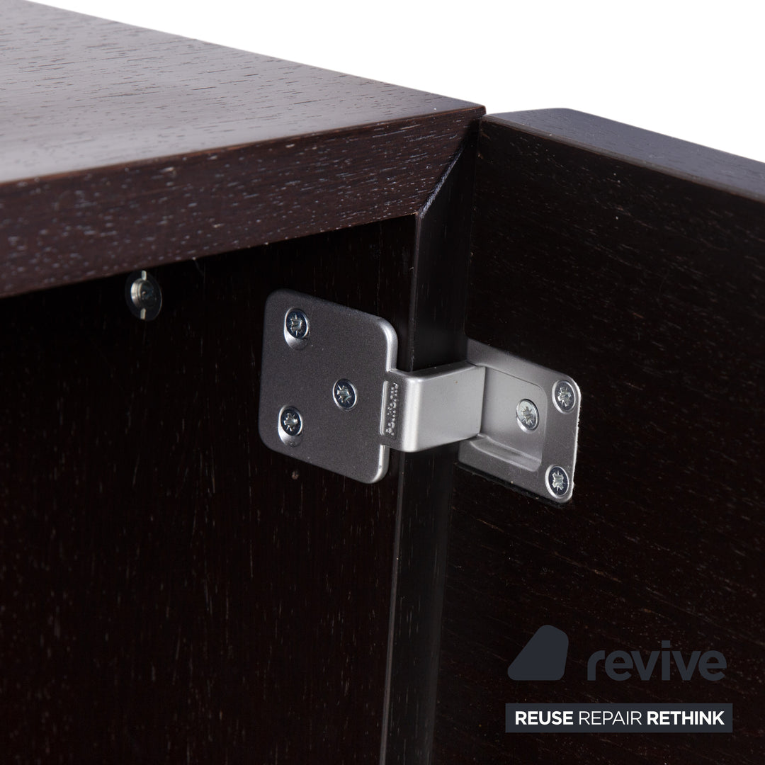 Poliform Free Sideboard Dark Brown Wood Manual Function