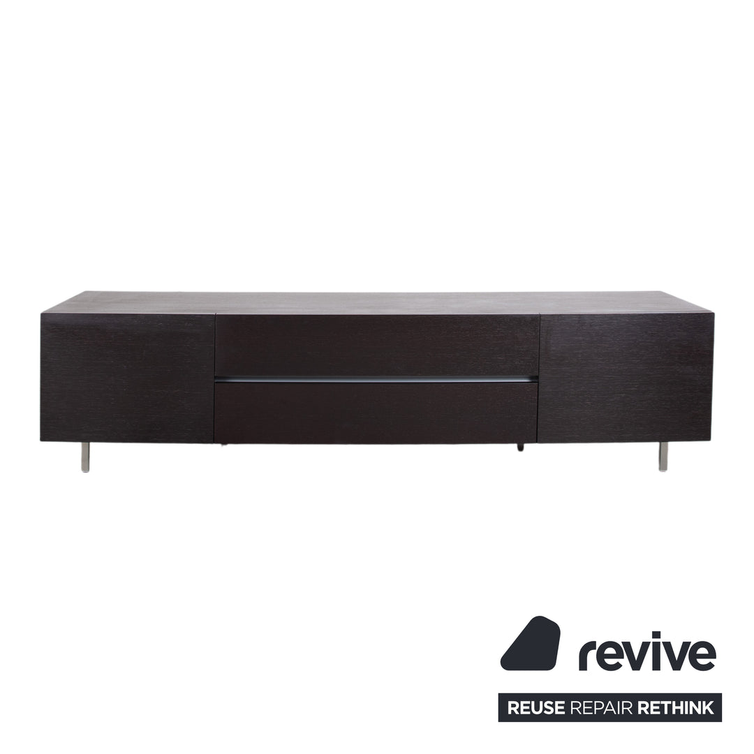Poliform Free Sideboard Dark Brown Wood Manual Function