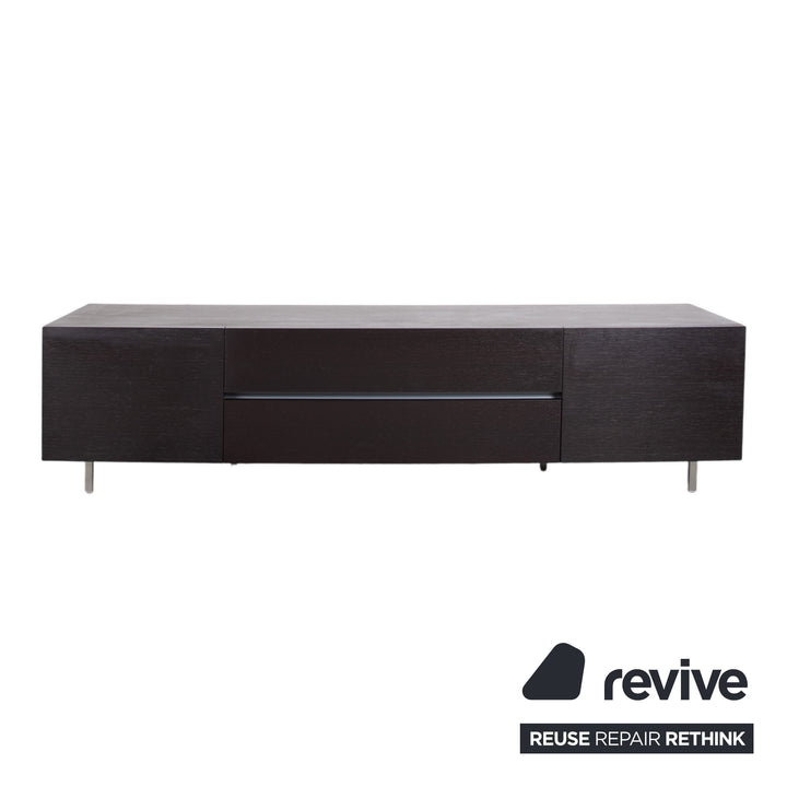 Poliform Free Sideboard Dark Brown Wood Manual Function