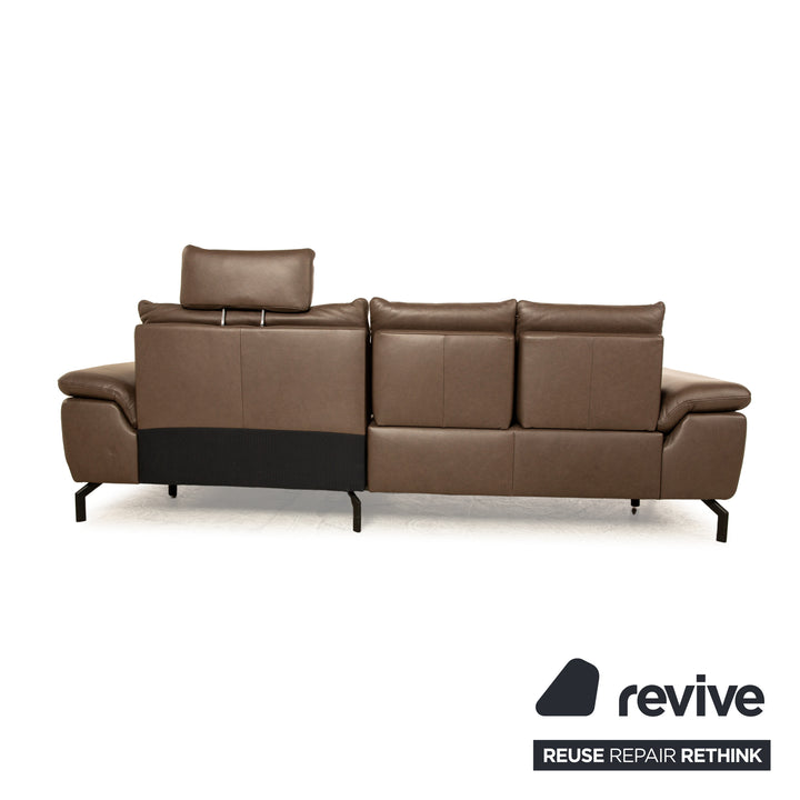 Polipol Flow Leder Ecksofa Braun Recamiere Rechts Sofa Couch