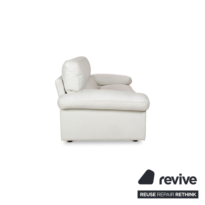 Poltrona Frau Petronio Leder Sofa Garnitur Weiß Sofa Couch Zweisitzer Sessel
