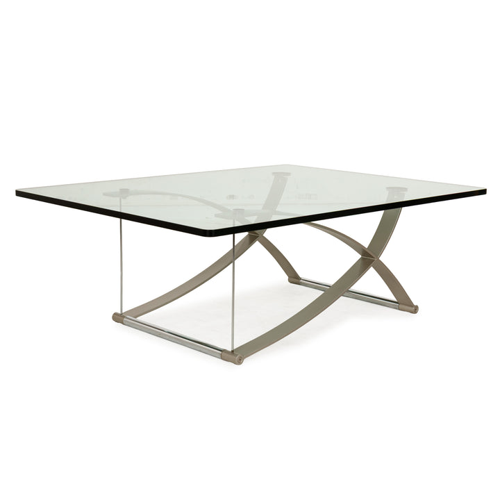 Rolf Benz 1150 Glas Couchtisch	Silber