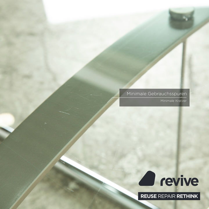 Table basse en verre Rolf Benz 1150 argent