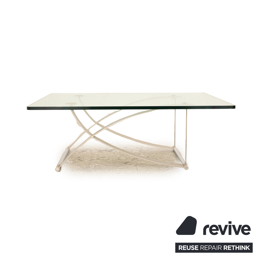 Table basse en verre Rolf Benz 1150 argent