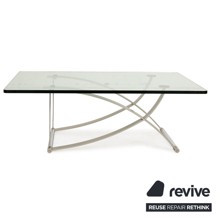 Rolf Benz 1150 Glas Couchtisch	Silber