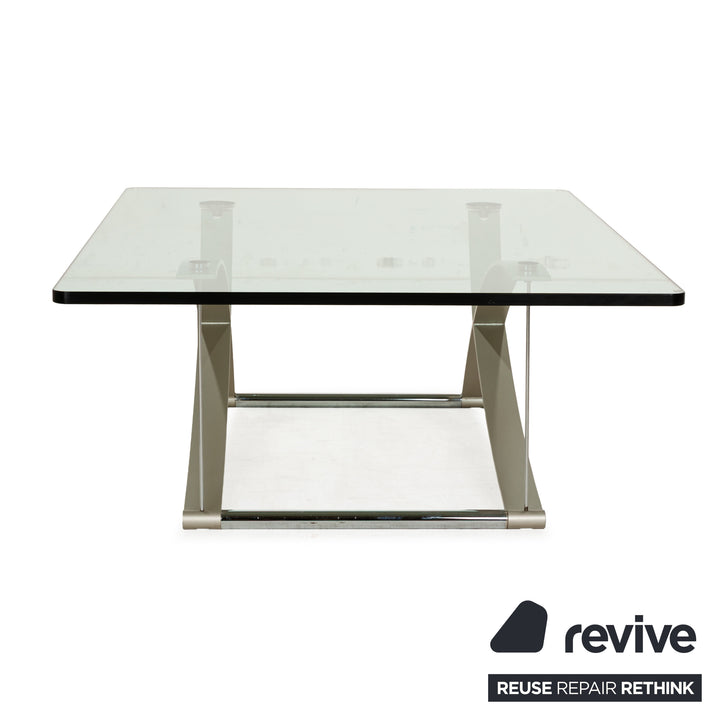 Rolf Benz 1150 Glas Couchtisch	Silber