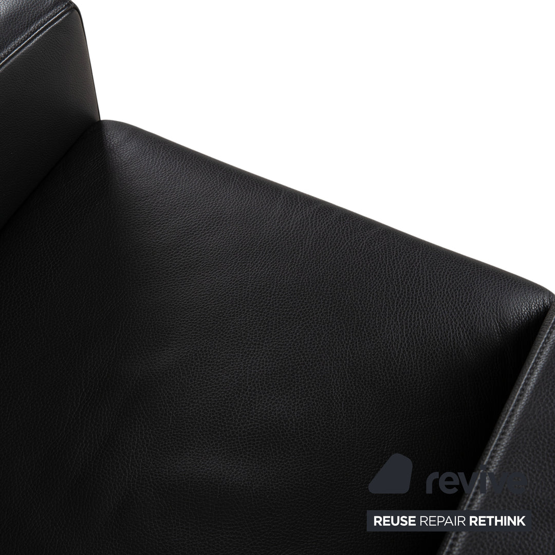 Rolf Benz 1200 Garnitur Leder 2x Sessel Schwarz