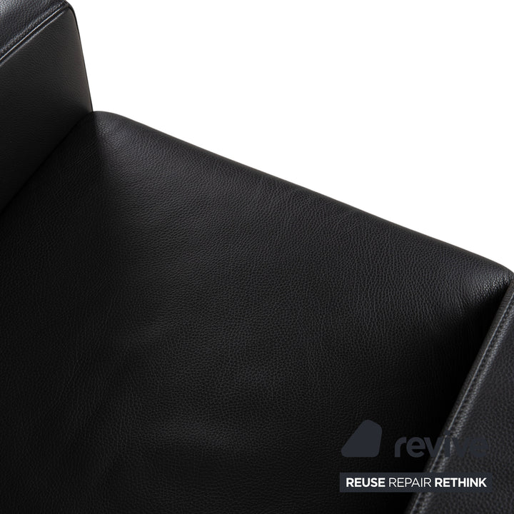Rolf Benz 1200 Garnitur Leder 2x Sessel Schwarz