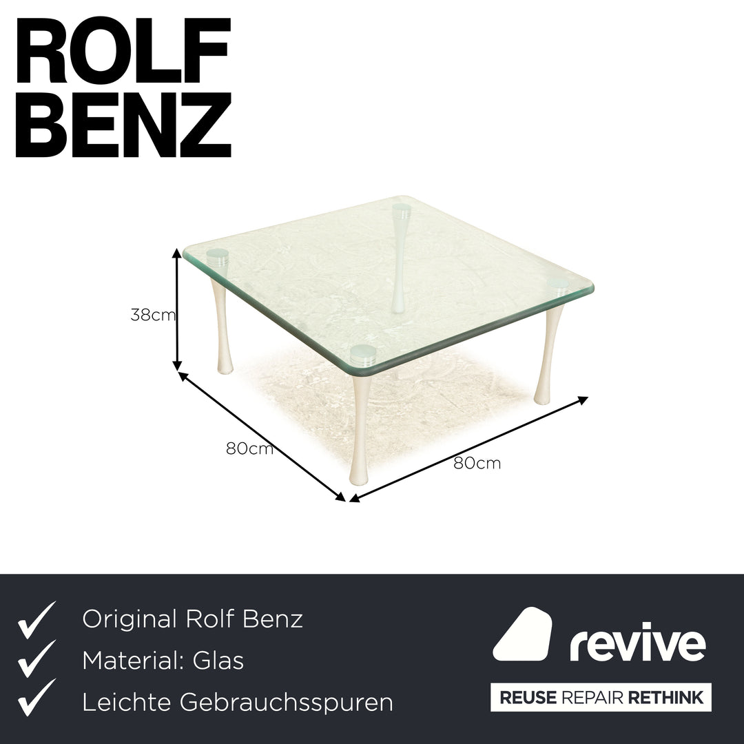 Table basse en verre Rolf Benz 1290 argent