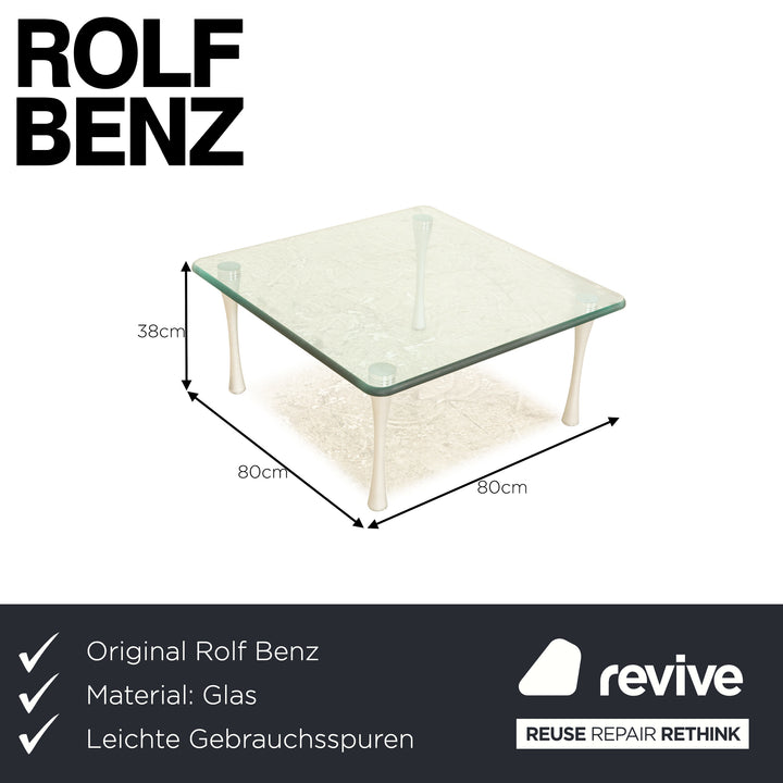 Table basse en verre Rolf Benz 1290 argent