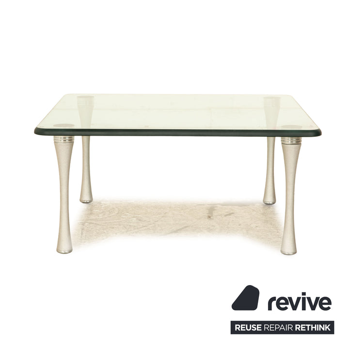 Table basse en verre Rolf Benz 1290 argent