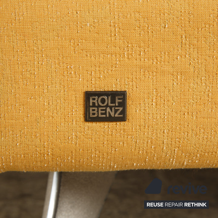 Rolf Benz 222 canapé d'angle en tissu jaune canapé à fonction manuelle