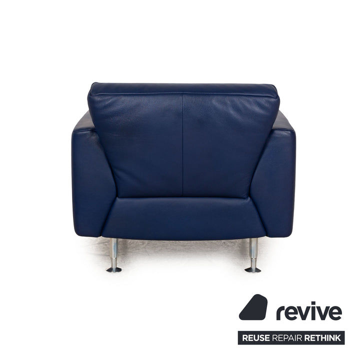 Rolf Benz 250 Leder Sessel Blau