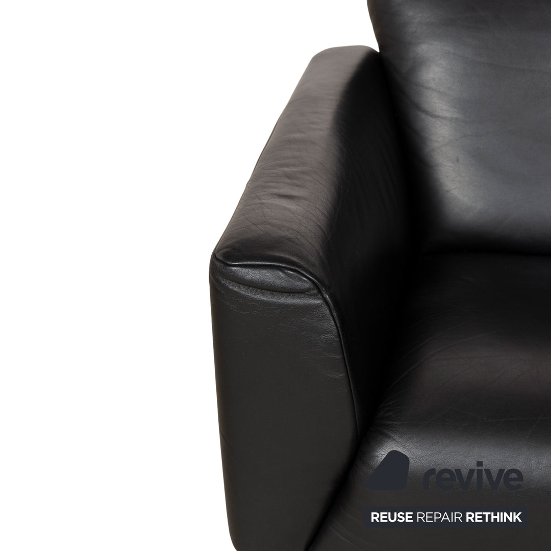 Rolf Benz 250 Leather Armchair Black