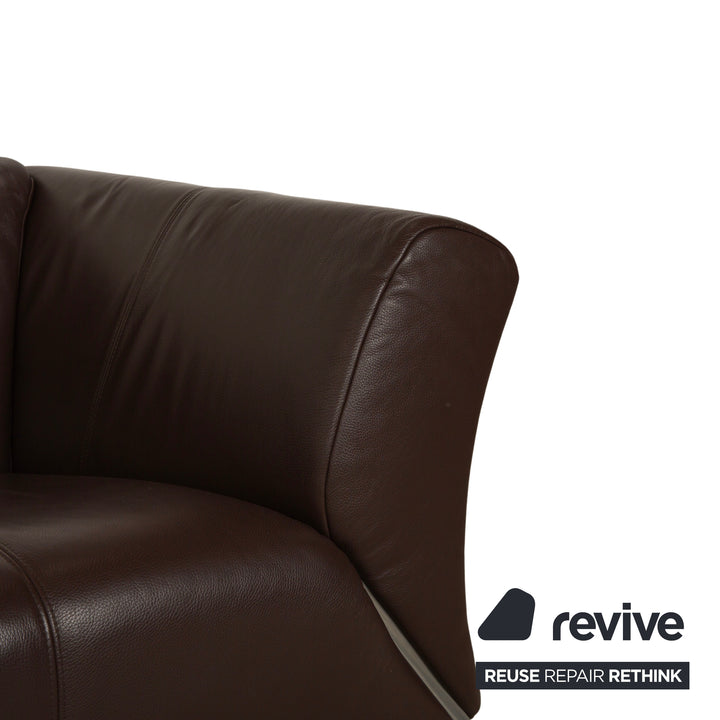 Rolf Benz 322 Leder Zweisitzer Braun Sofa Couch