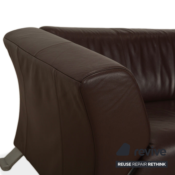 Rolf Benz 322 Leder Zweisitzer Braun Sofa Couch