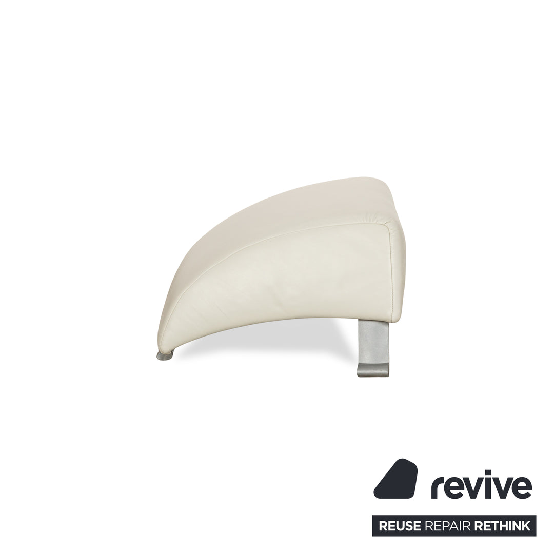 Tabouret en cuir Rolf Benz 322 crème