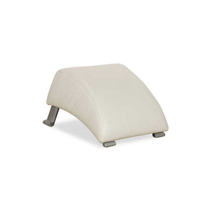 Tabouret en cuir Rolf Benz 322 crème