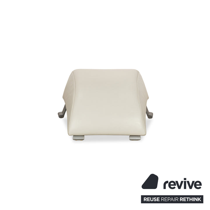 Tabouret en cuir Rolf Benz 322 crème