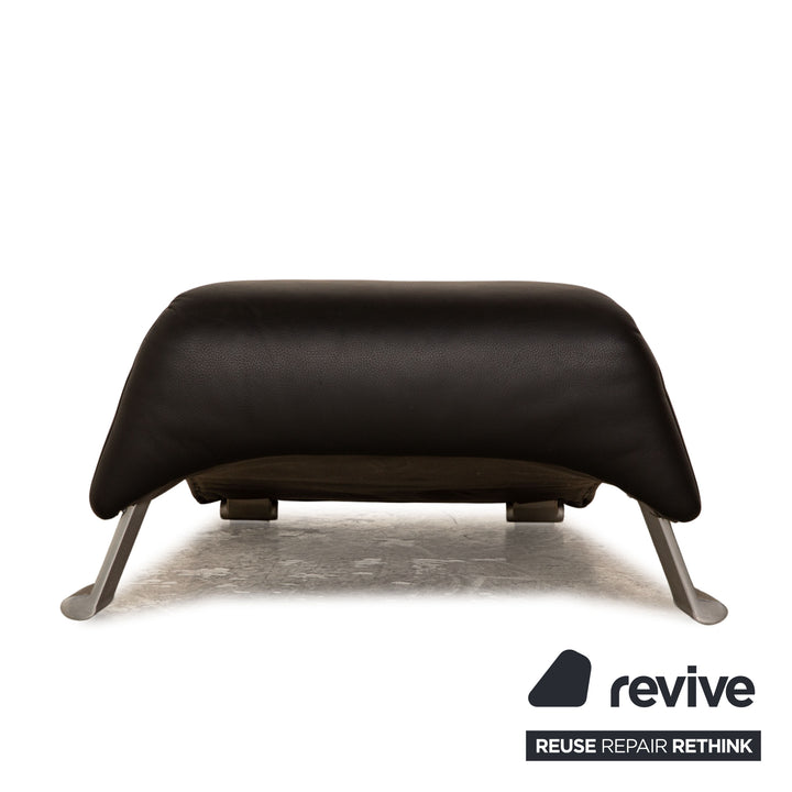 Rolf Benz 322 Leder Hocker Schwarz