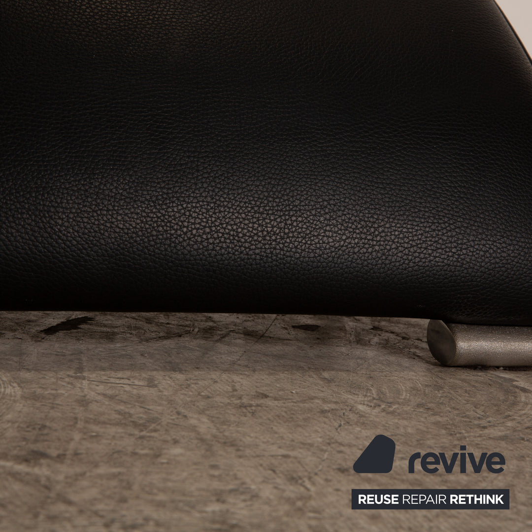 Rolf Benz 322 Leder Hocker Schwarz