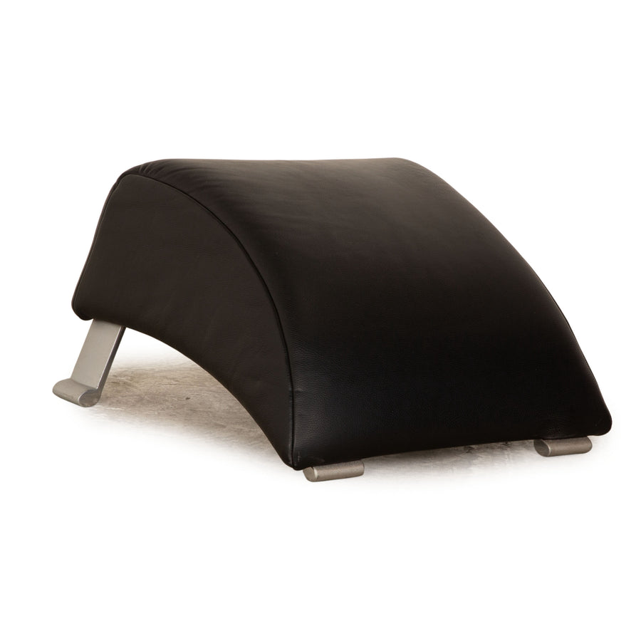 Rolf Benz 322 Leder Hocker Schwarz