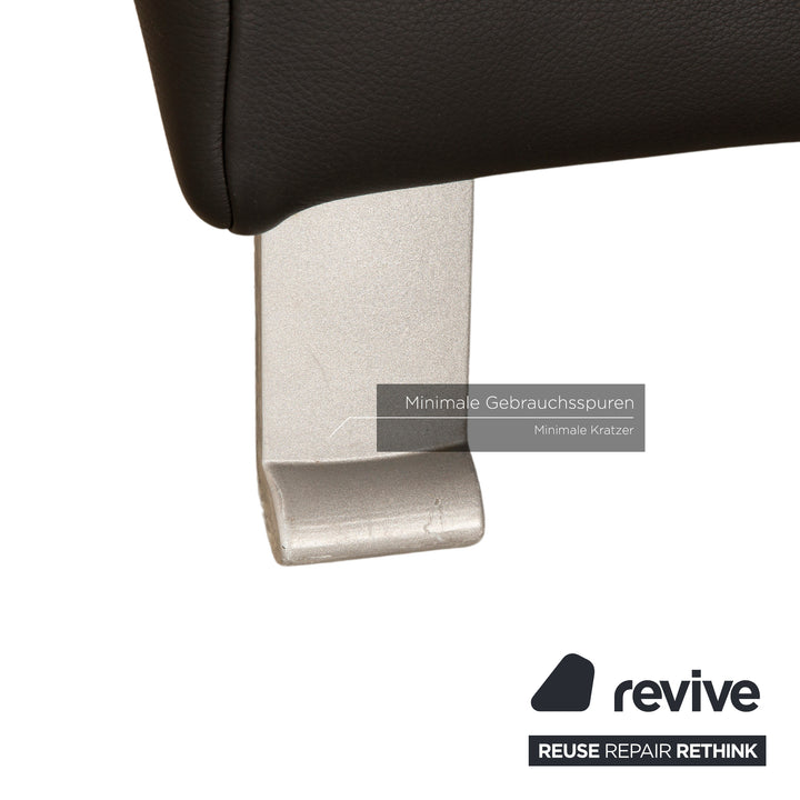 Rolf Benz 322 Leder Hocker Schwarz